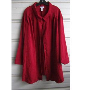 5X Plus Size Womens Red Blouse Top Shirt Pretty Valentine's Day top blouse